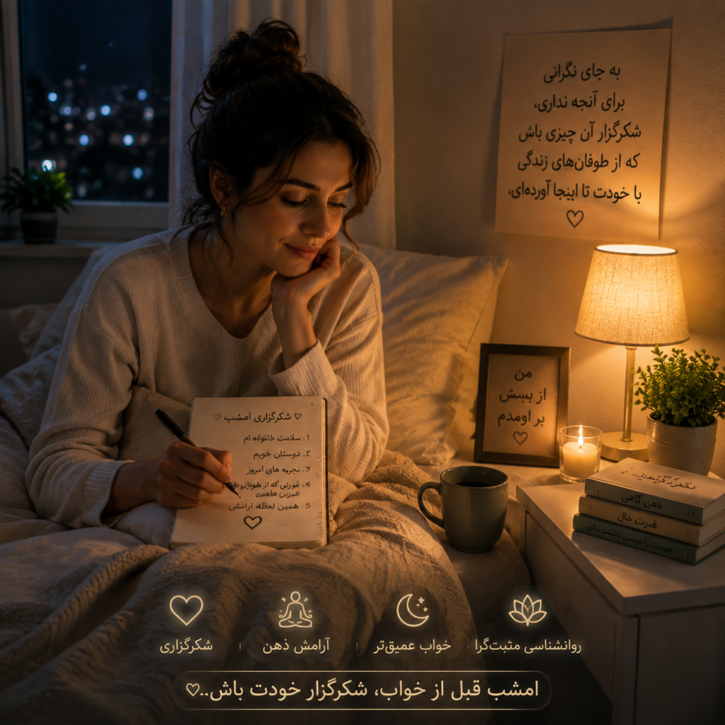 ‎⁨شکر گزاری قبل خواب⁩
